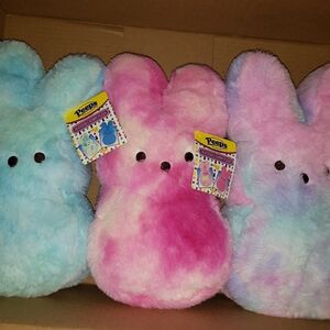 Peeps Plush Bunny Stuffed Animals- Multicolor Lot
